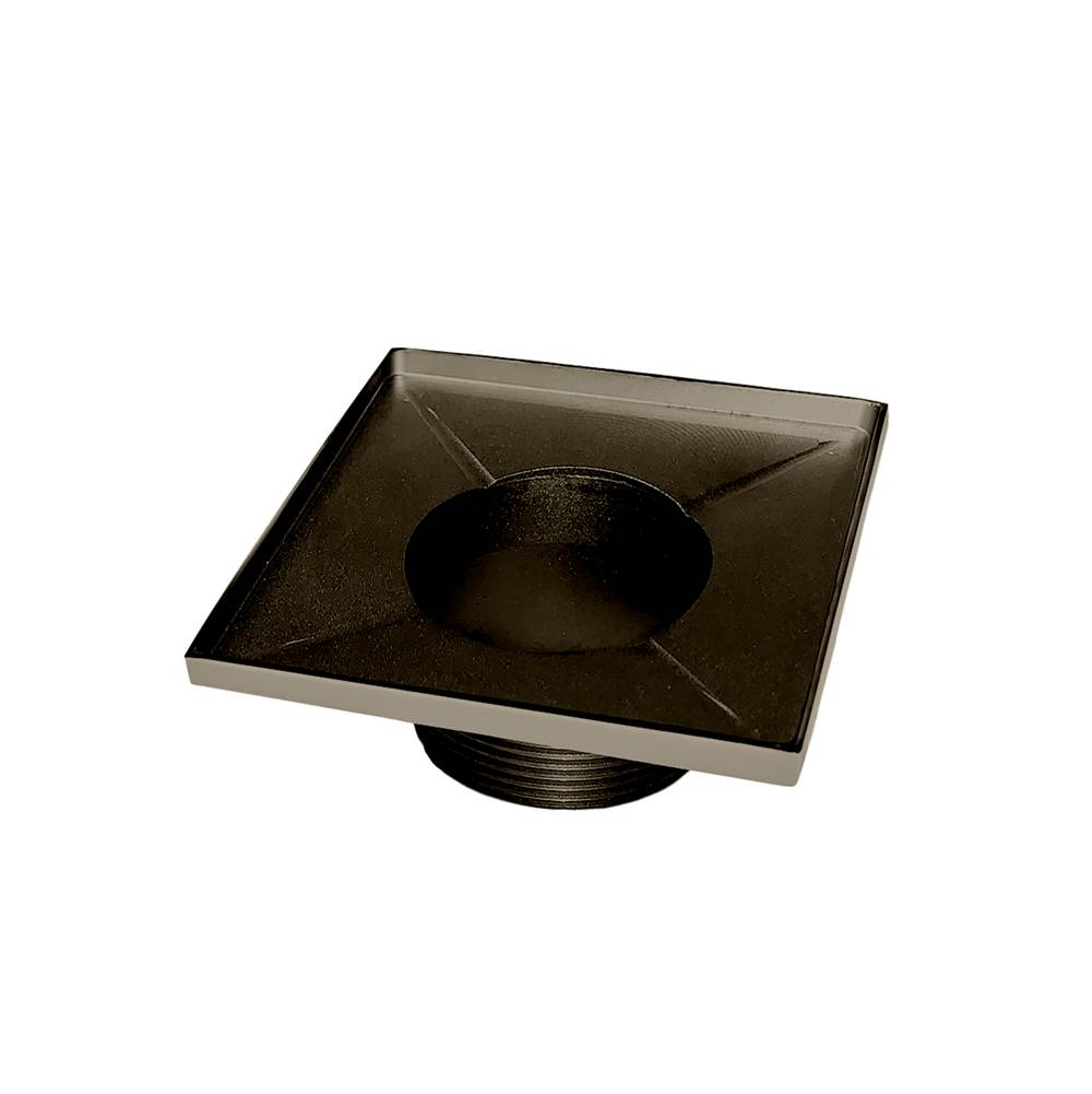 Infinity Drain 4'' x 4'' Stainless Steel 2'' Throat only in Oil Rubbed Bronze