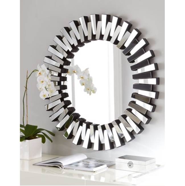 Afina Corporation 30X42 Modern Luxe Decortive Mirror Round Contemporary