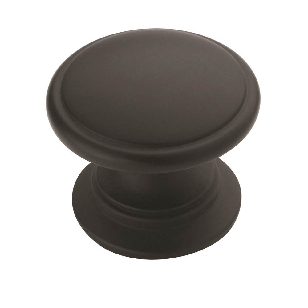 Amerock Allison Value 1-1/4 in (32 mm) Diameter Flat Black Cabinet Knob
