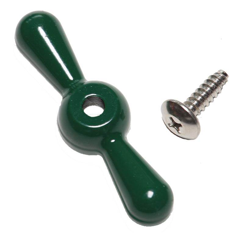 Arrowhead Brass Green T-Handle (Aluminum, 12-pt) and Self-Tapping Stainless Steel Screw