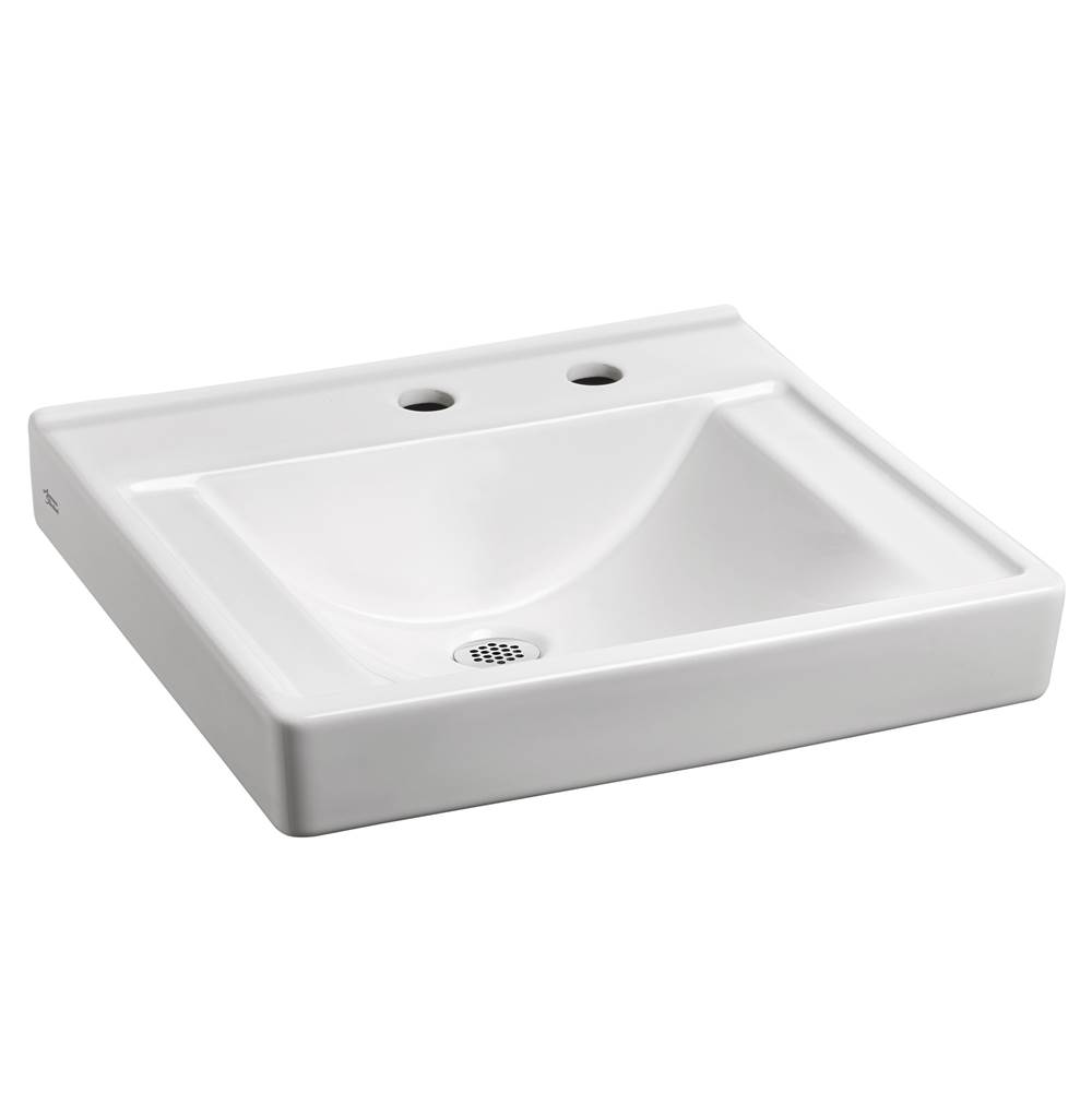 American Standard Decorum® Wall-Hung EverClean® Sink Less Overflow With Center Hole Only and Extra Right-Hand Hole