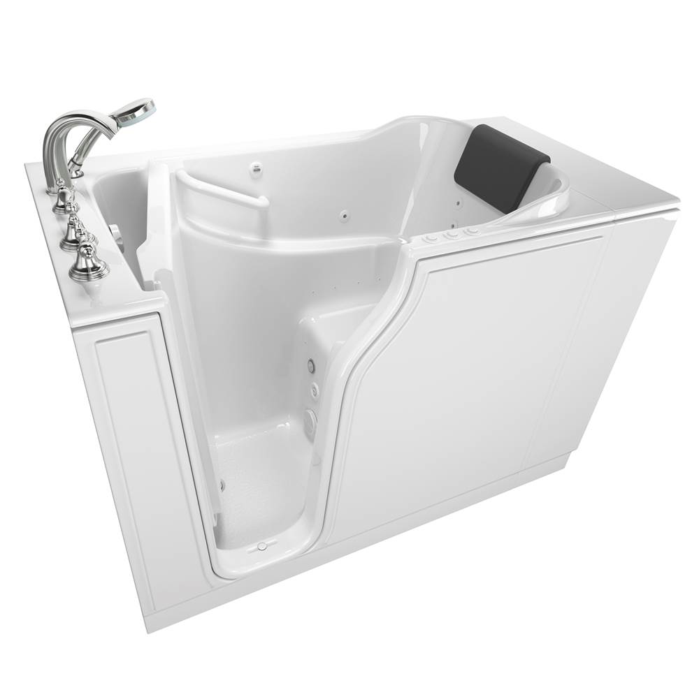 American Standard Gelcoat Premium Series 30 x 52 -Inch Walk-in Tub With Combination Air Spa and Whirlpool Systems - Left-Hand Drain With Faucet