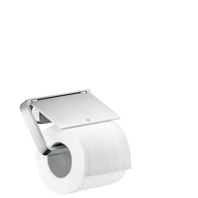 Axor Universal Accessories Toilet Paper Holder with Cover in Chrome