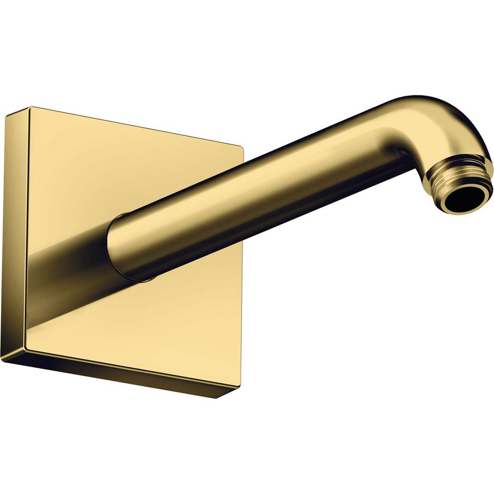 Axor ShowerSolutions Showerarm Square, 9'' in Polished Gold Optic