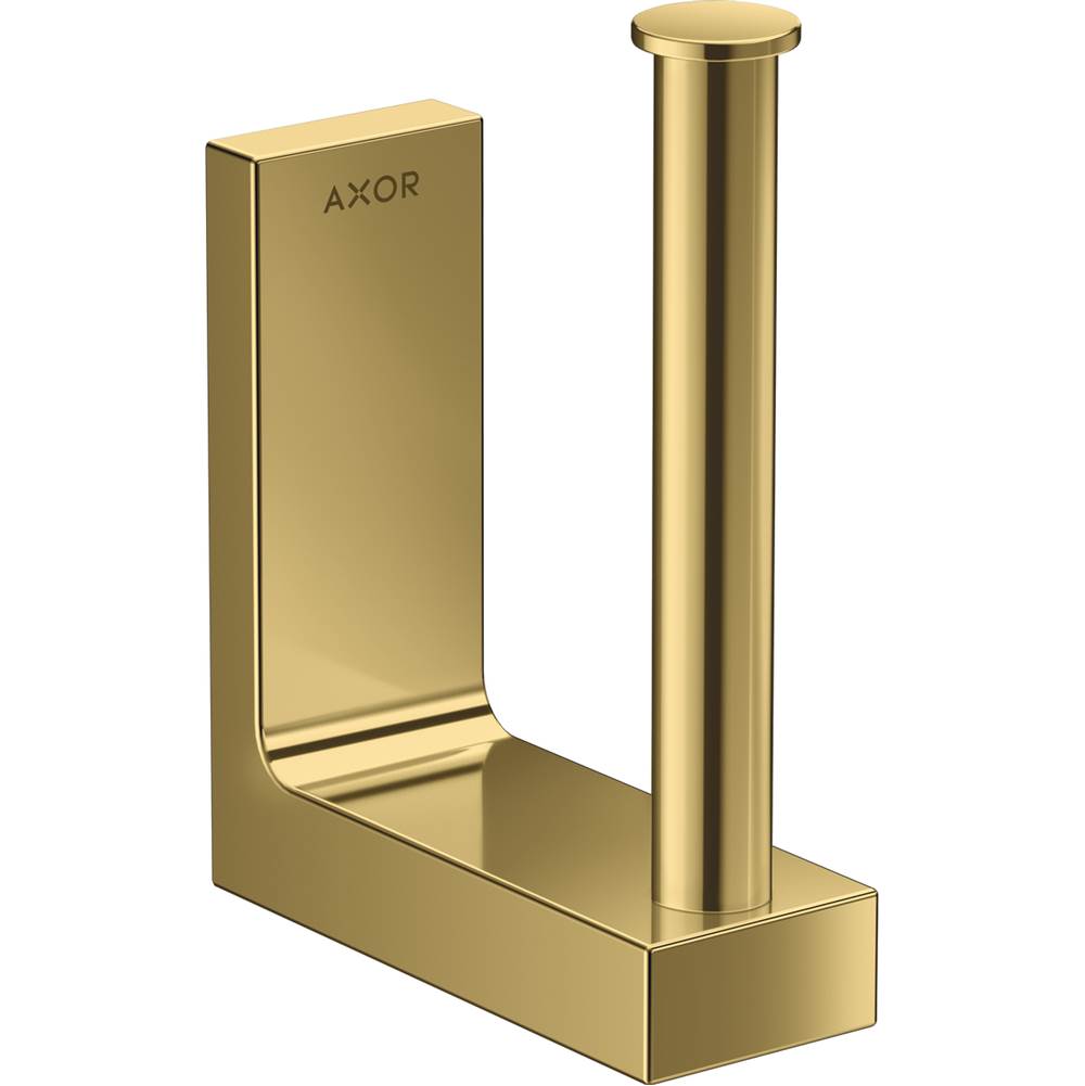 Axor Universal Rectangular Spare Roll Holder in Polished Gold Optic