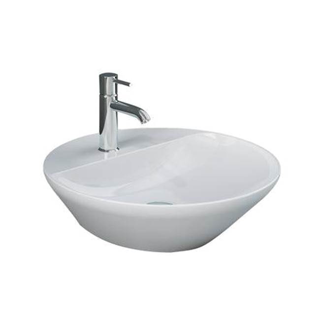 Barclay Variant 16-1/2''x16-1/2'' RoundCounterTop Basin,1-Tap hole,WH