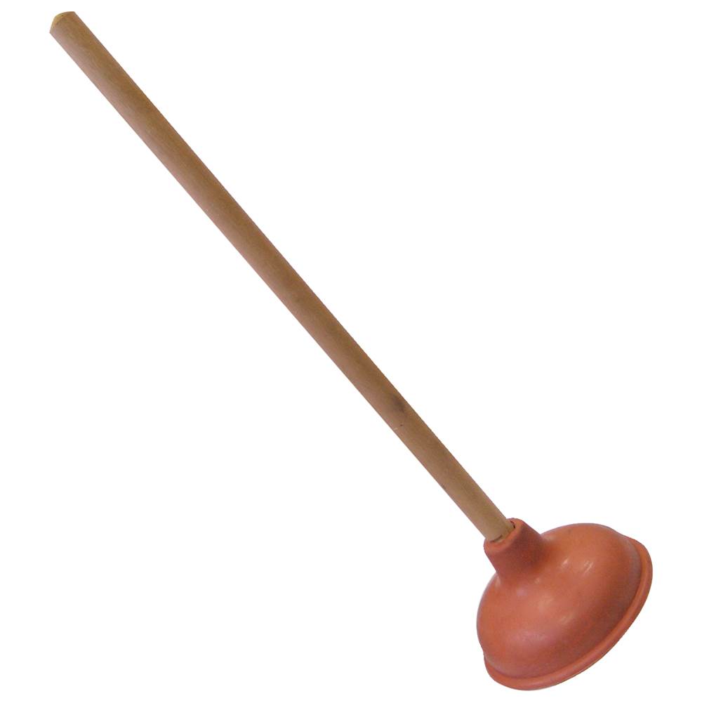 Brasscraft Force Cup Plunger with 18  Wooden Handle
