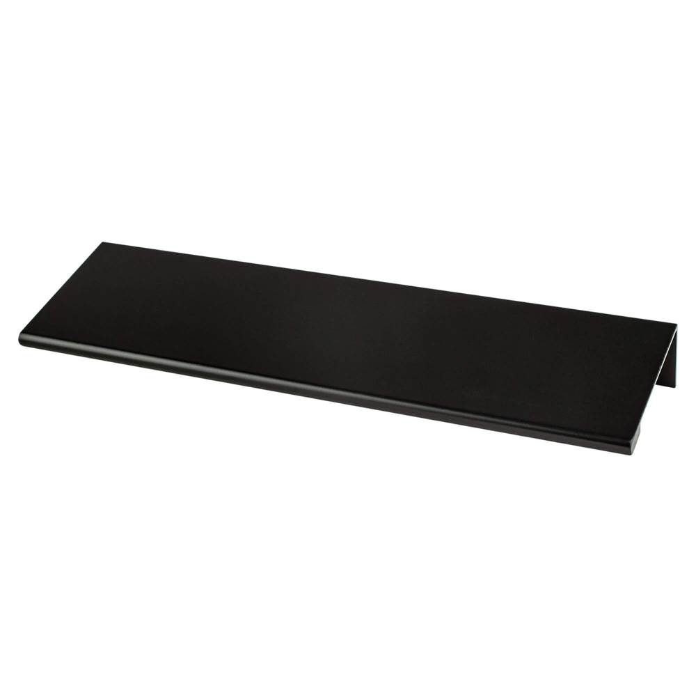 Berenson Contemporary Advantage Two 112mm CC Matte Black Edge Pull - Part measures 1/16in. thickness.