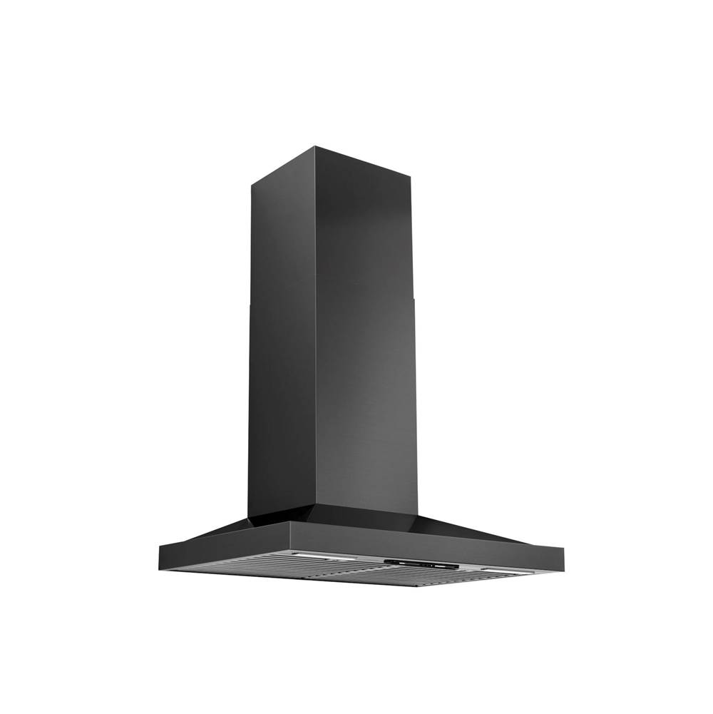 BEST Range Hoods 30-Inch Wall Mount Chimney Hood W/ Smartsense And Voice Control, 650 Max Blower Cfm, Black Stainless