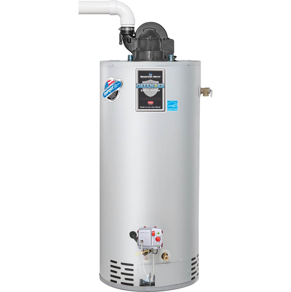 Bradford White ENERGY STAR Certified TTW® Defender Safety System®, 50 Gallon Tall Residential Gas (Liquid Propane) Power Vent Water Heater