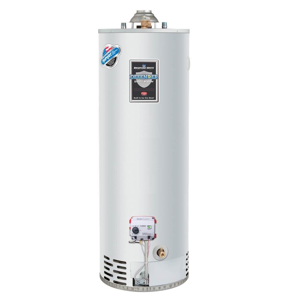 Bradford White Defender Safety System®, 40 Gallon Standard Residential Gas (Liquid Propane) Atmospheric Vent Water Heater