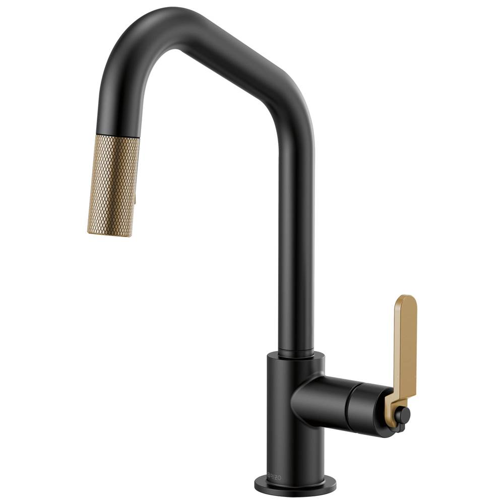 Brizo Litze® Pull-Down Faucet with Angled Spout and Industrial Handle