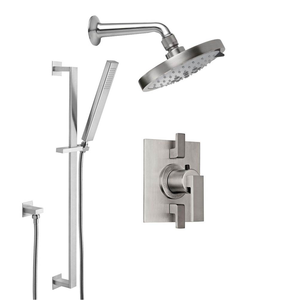 California Faucets Morro Bay StyleTherm® 1/2'' Thermostatic Shower System with Showerhead and Handshower on Slide Bar