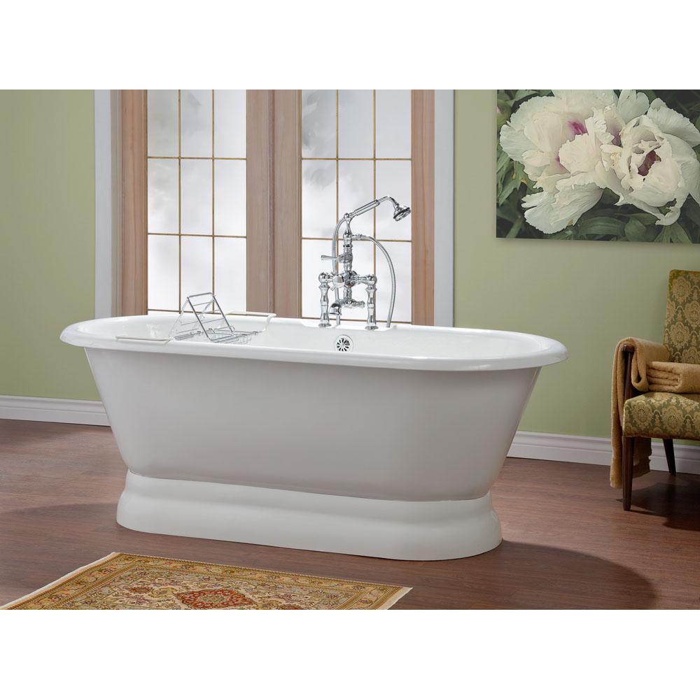Cheviot Products REGAL Cast Iron Bathtub with Pedestal Base and Faucet Holes