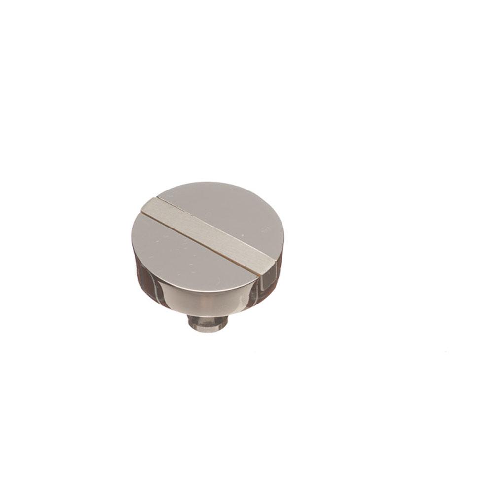 Colonial Bronze Top Striped Cabinet Knob Hand Finished in Satin Black and Satin Chrome