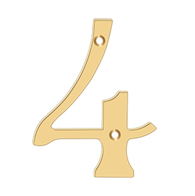 Deltana 6'' Numbers, Solid Brass
