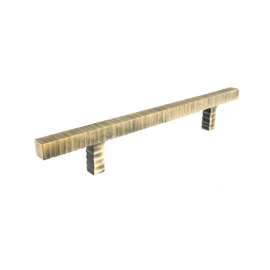 Du Verre Forged 3 Square Bar Pull 6 3/4 Inch (c-c) - Antique Brass