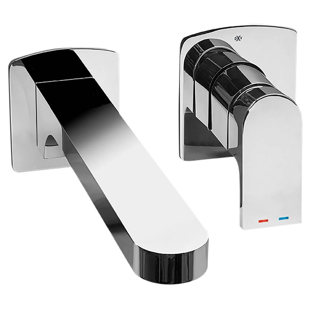 DXV Equility® Single Handle Wall Mount Bathroom Faucet with Indicator Markings and Lever Handle