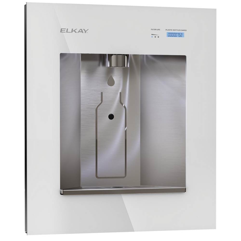 Elkay ezH2O Liv Built-in Filtered Refrigerated Water Dispenser, Remote Chiller, Aspen White