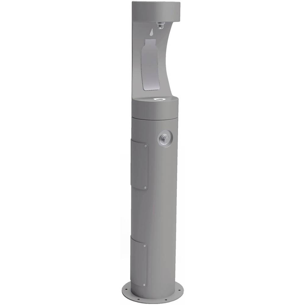 Elkay Outdoor ezH2O Bottle Filling Station Pedestal, Non-Filtered Non-Refrigerated Freeze Resistant Gray