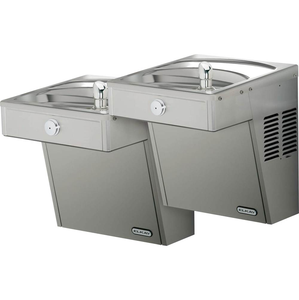 Elkay Cooler Wall Mount Bi-Level Reverse ADA Vandal-Resistant, Non-Filtered Refrigerated Stainless