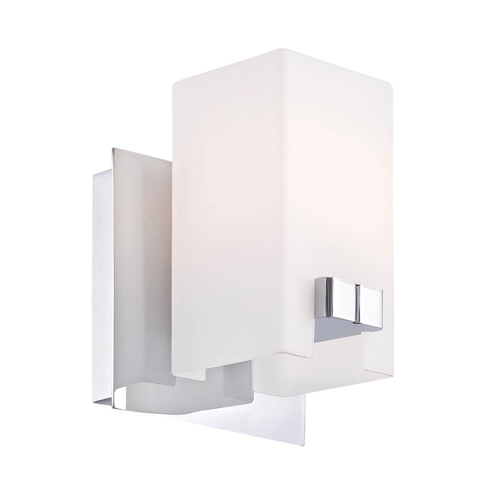 Elk Lighting Gemelo 1-Light Vanity Lamp in Chrome With White Opal Glass
