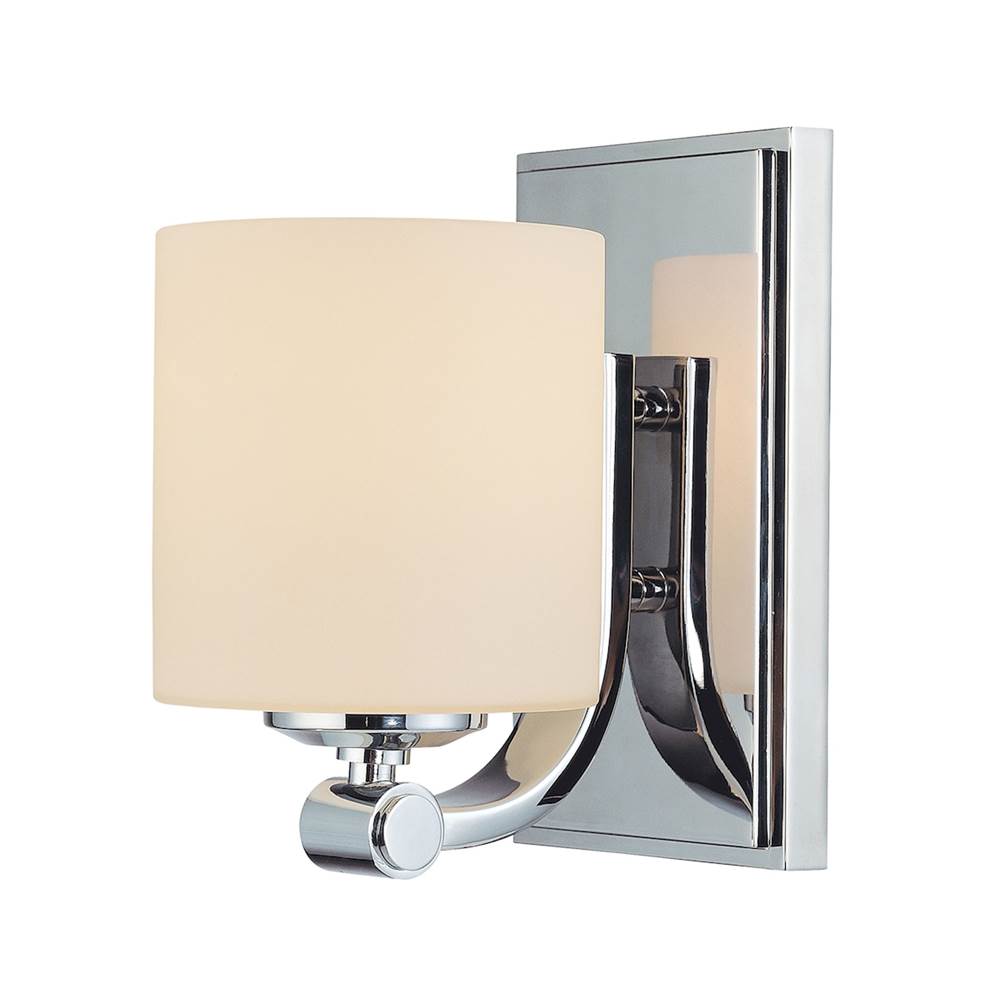 Elk Lighting Slide Single Lamp With Cylinder White Opal Glass / Chrome Finish