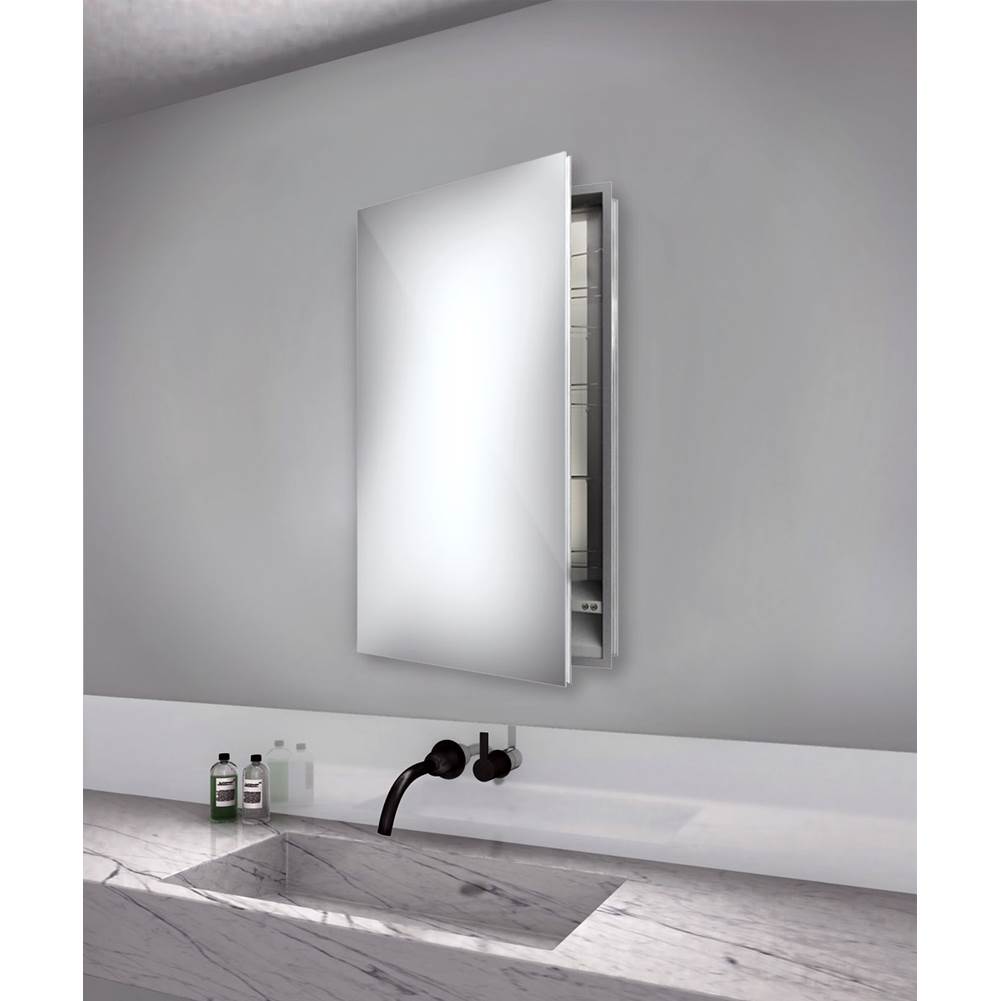 Electric Mirror Simplicity 23.25w x 40h  Mirrored Cabinet - Left hinged