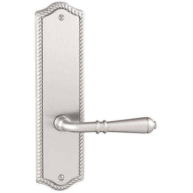 Emtek Privacy, Sideplate Locksets Rope Non-Keyed 9-5/8'', Ribbon and Reed Lever, US10B
