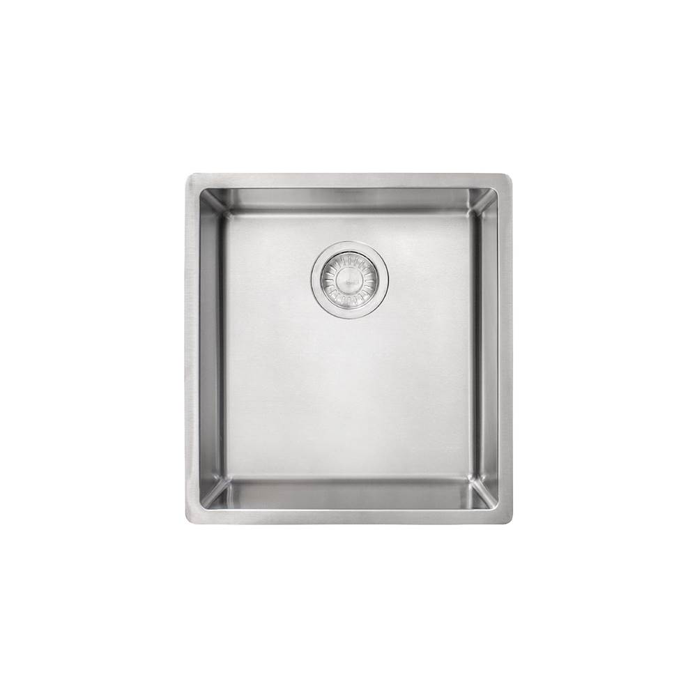 Franke Cube 16.5-in. x 18-in. 18 Gauge Stainless Steel Undermount Single Bowl Prep Sink - CUX11015