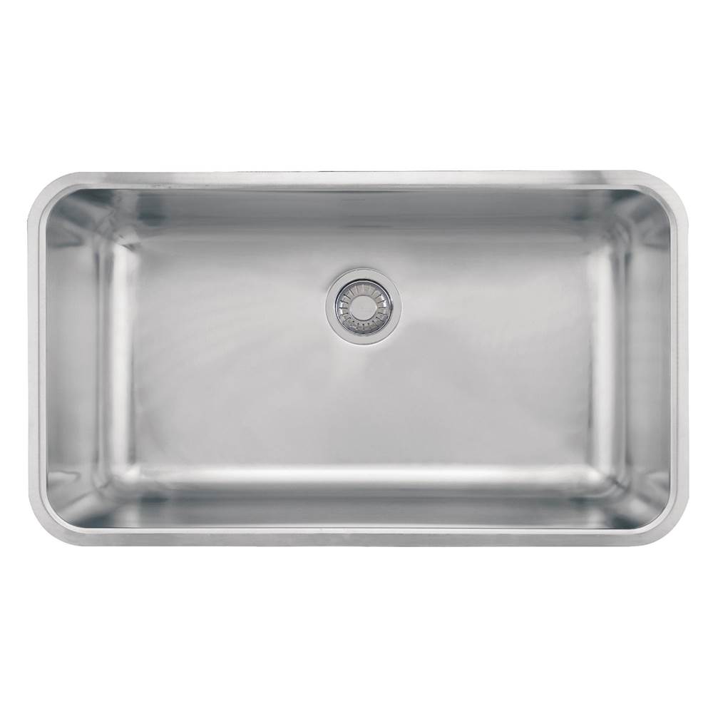 Franke Grande 32.75-in. x 18.7-in. 18 Gauge Stainless Steel Undermount Single Bowl Kitchen Sink - GDX11031