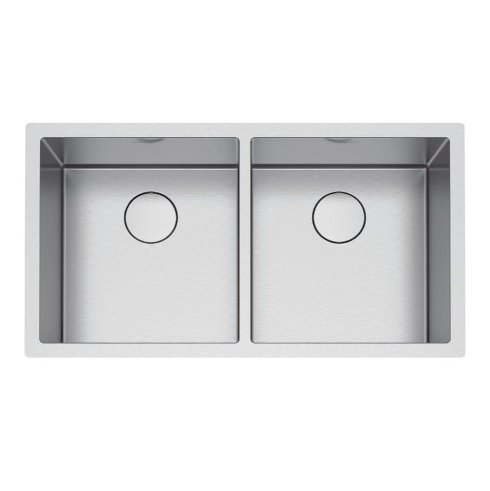 Franke Professional 2.0 35.5-in.. x 19.5-in. 16 Gauge Stainless Steel Undermount Double Bowl Kitchen Sink - PS2X120-16-16