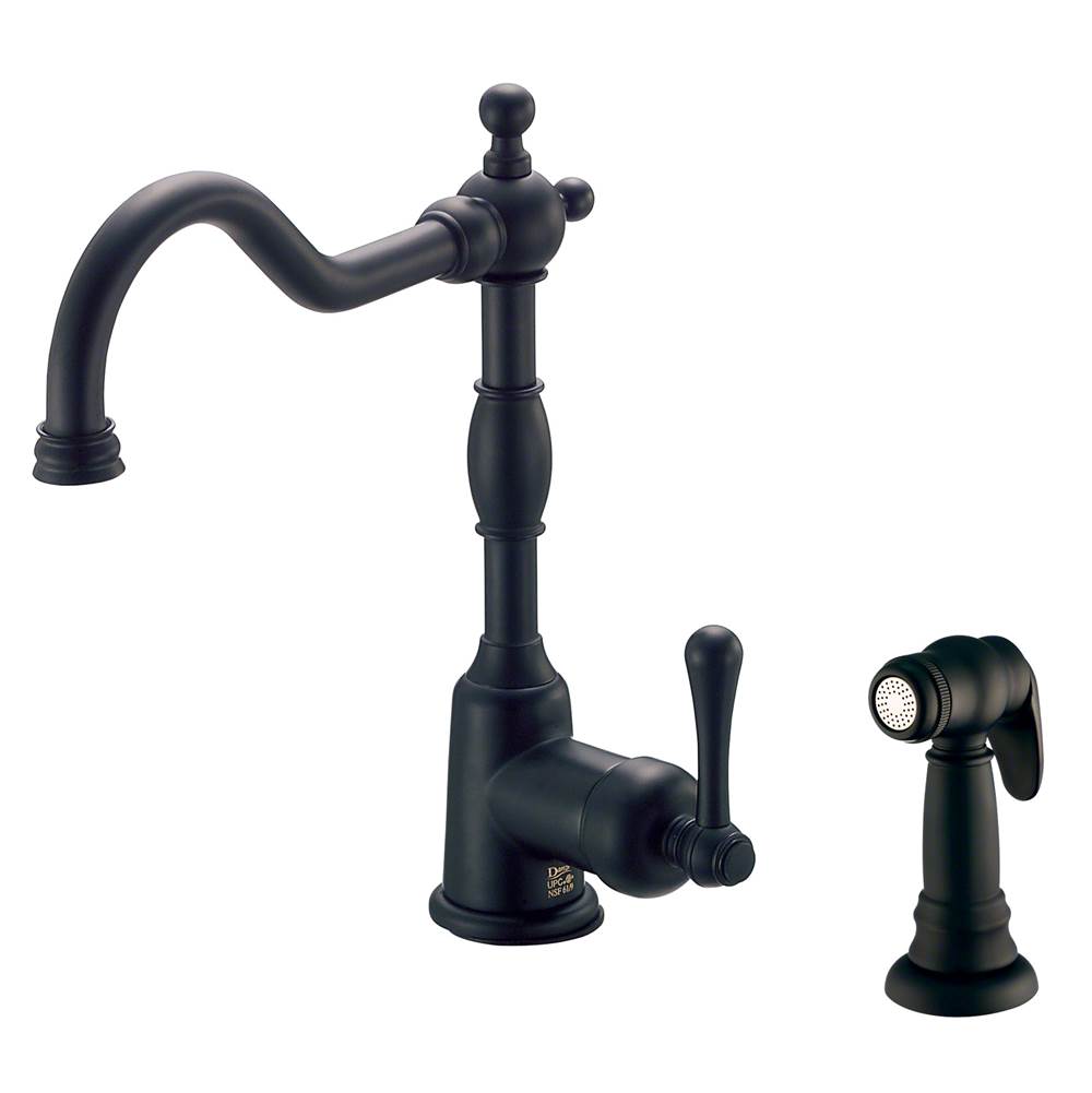 Gerber Plumbing Opulence 1H Kitchen Faucet w/ Spray 1.75gpm Satin Black