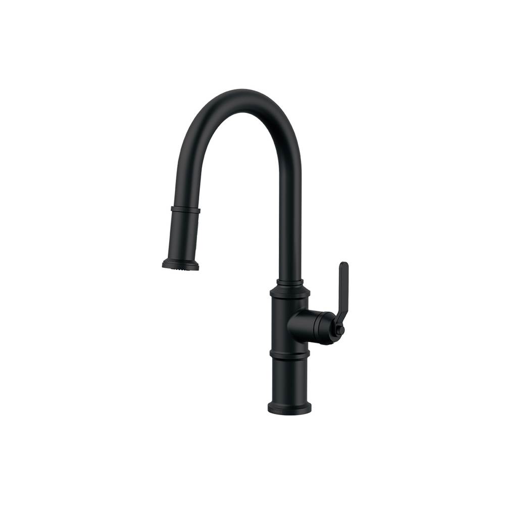 Gerber Plumbing Kinzie 1H Pull-Down Kitchen Faucet w/ Snapback Retraction 1.75gpm Satin Black