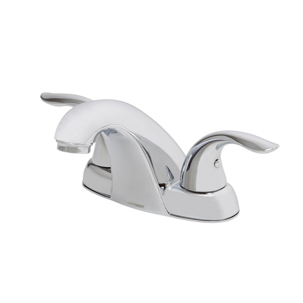 Gerber Plumbing Viper 2H Centerset Lavatory Faucet w/ Metal Touch Down Drain 1.2gpm Brushed Nickel