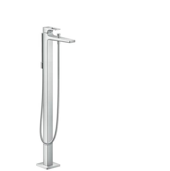Hansgrohe Metropol Freestanding Tub Filler Trim with Loop Handle and 1.75 GPM Handshower in Chrome