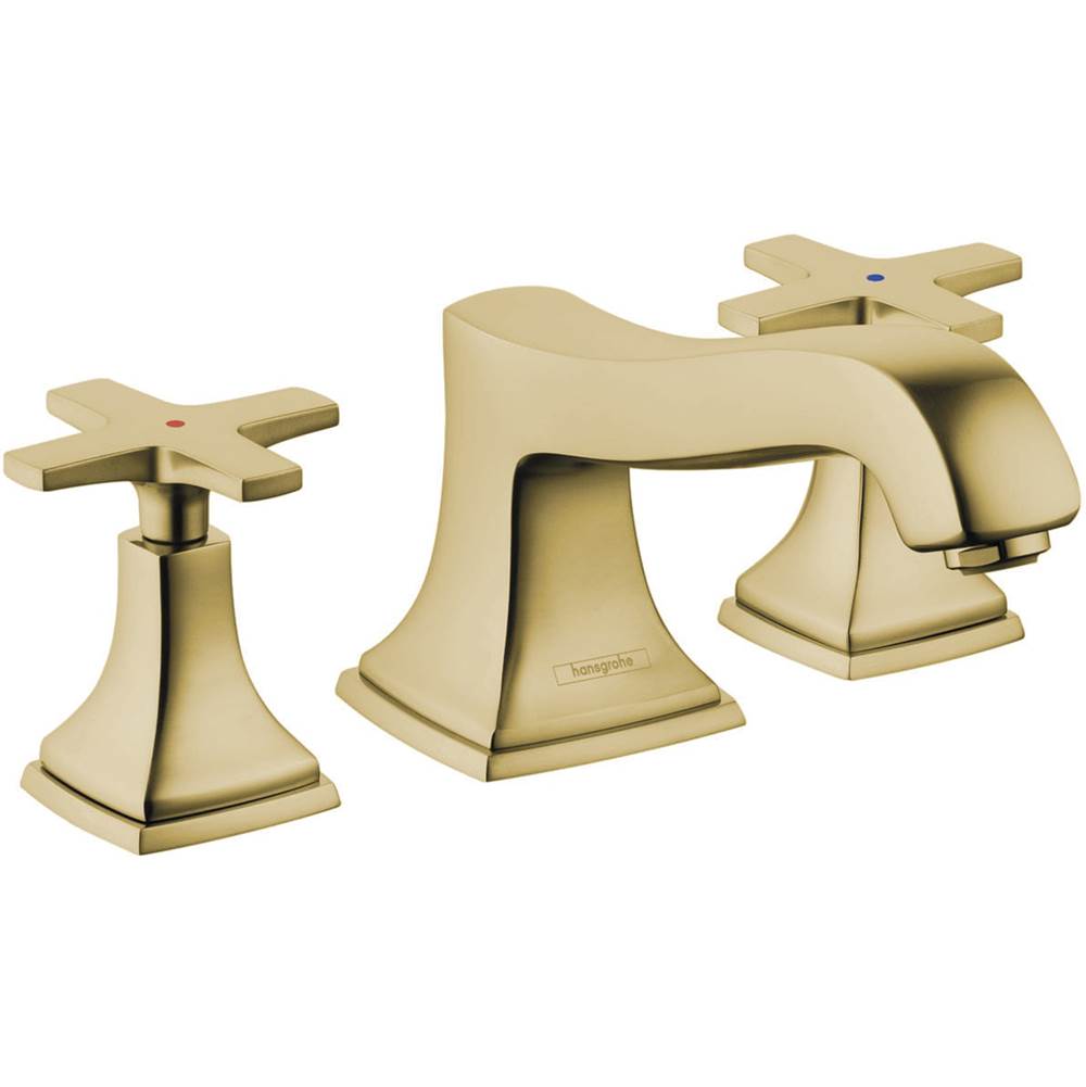Hansgrohe Metropol Classic 3-Hole Roman Tub Set Trim with Cross Handles in Brushed Bronze