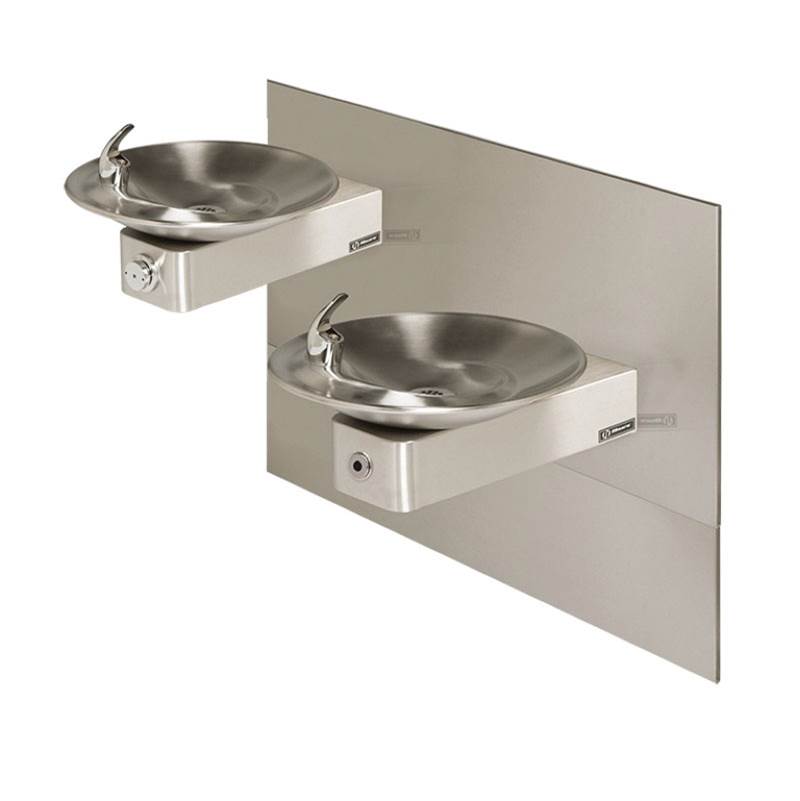 Haws Wall Mount ADA Touchless/Push Button Fountain with Mounting System
