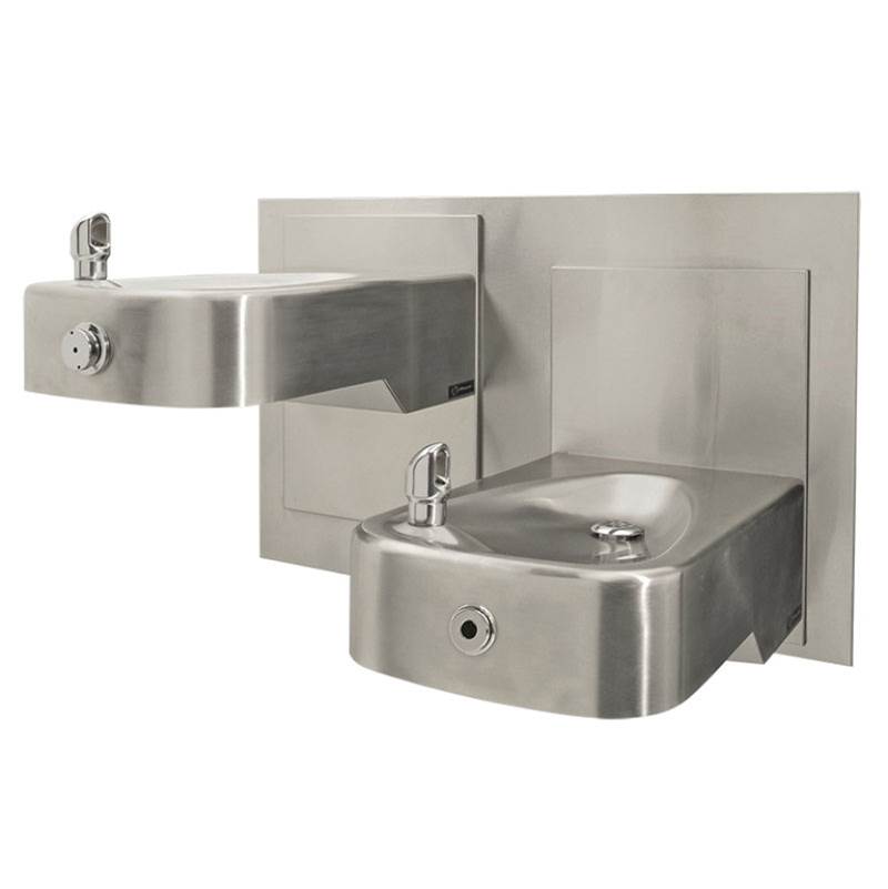 Haws Wall Mount ADA Touchless/Push Button Dual Adjustable Fountain