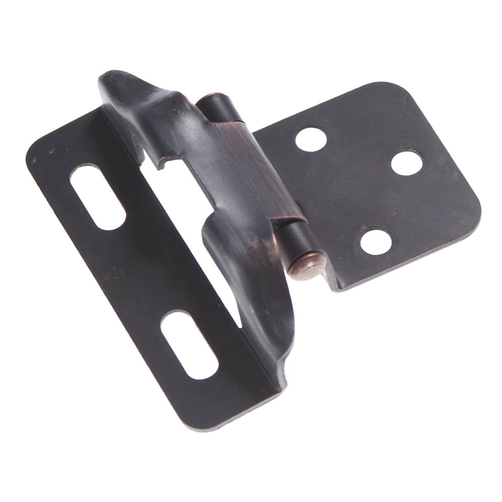 Hickory Hardware Hinge Semi-Concealed 1/4 Inch Overlay Face Frame Part Wrap Self-Close (2 Pack)
