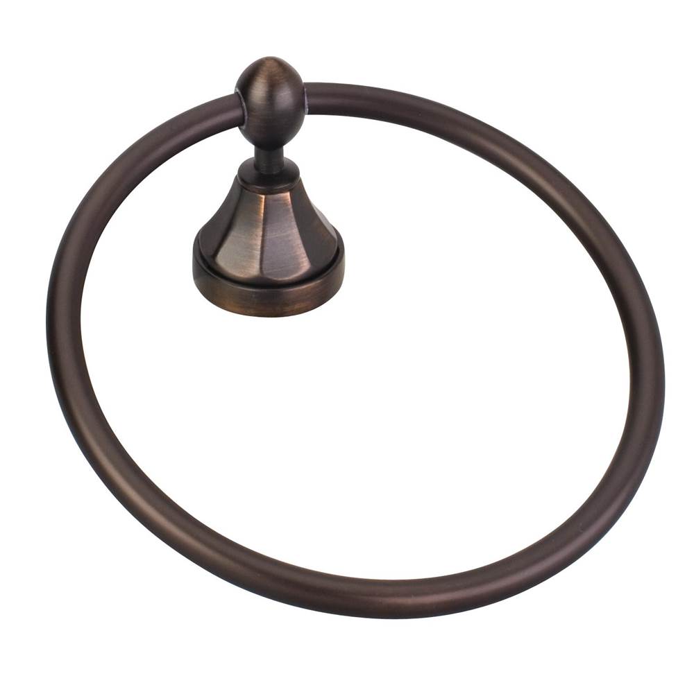 Hardware Resources Newbury Brushed Oil Rubbed Bronze Towel Ring - Contractor Packed