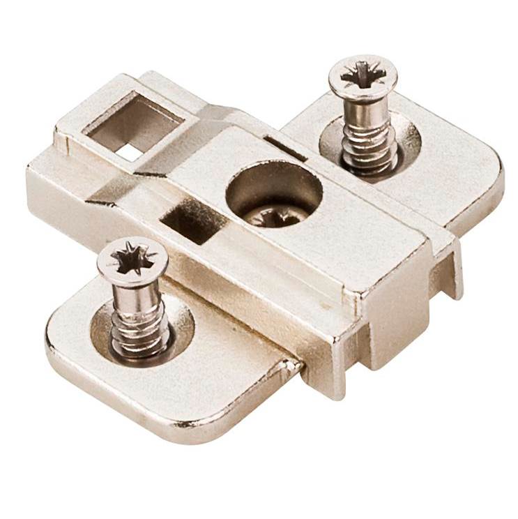 Hardware Resources Heavy Duty 0 mm Cam Adjustable Zinc Die Cast Plate with Euro Screws 500 Series Euro Hinges