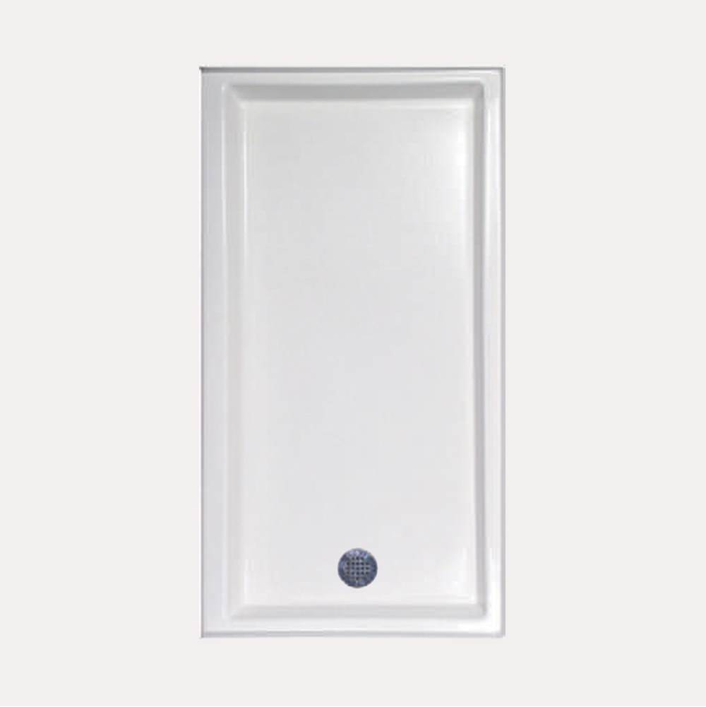 Hydro Systems SHOWER PAN AC 6032 END DRAIN - WHITE-LEFT HAND