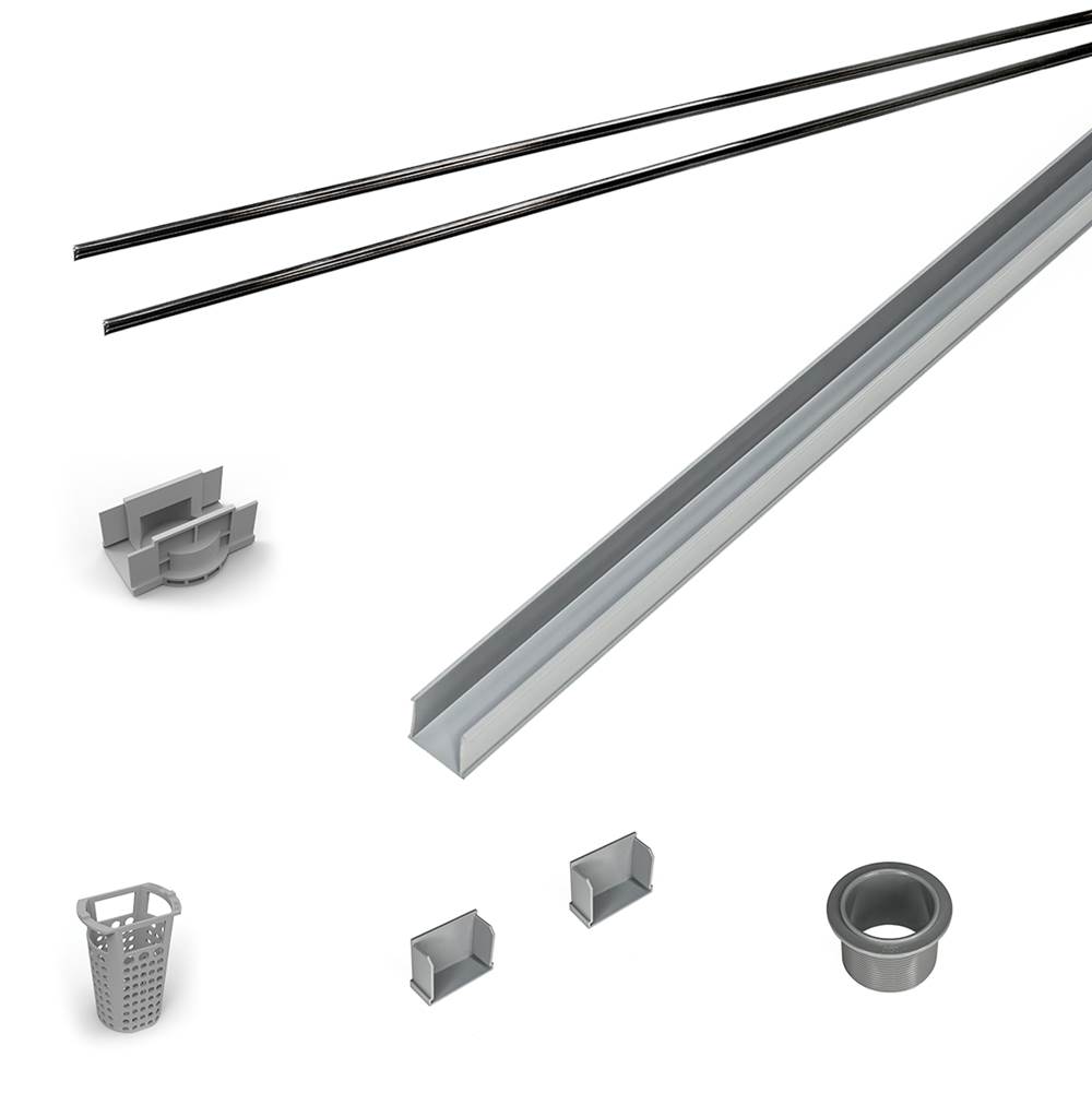 Infinity Drain 36'' Rough Only Kit for S-AG 38 and S-DG 38 series. Includes PVC Components and Channel Trim