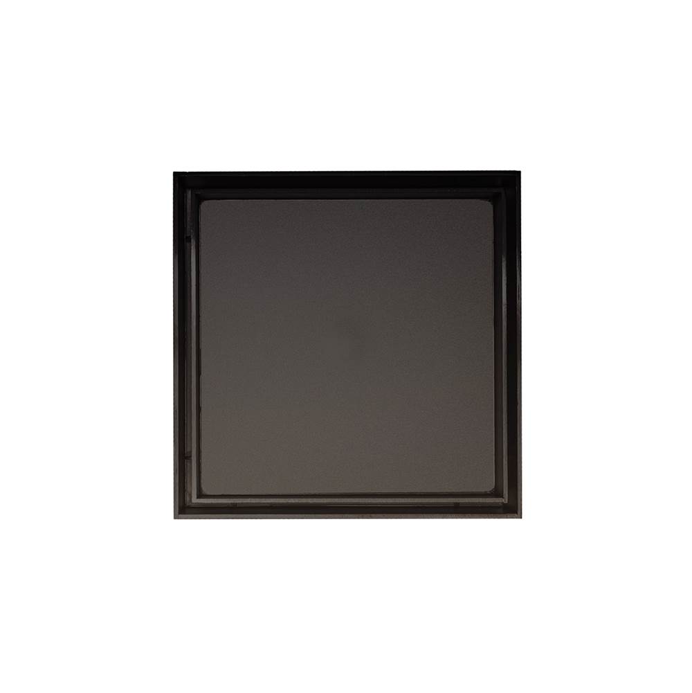 Infinity Drain 5'' x 5'' TD 15 Tile Insert High Flow Complete Kit in Oil Rubbed Bronze with PVC Drain Body, 3'' Outlet