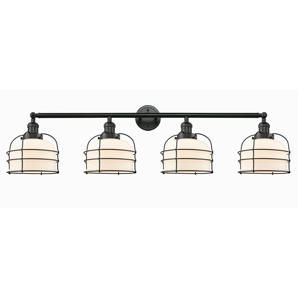 Innovations Large Bell Cage 4 Light Bath Vanity Light part of the Franklin Restoration Collection