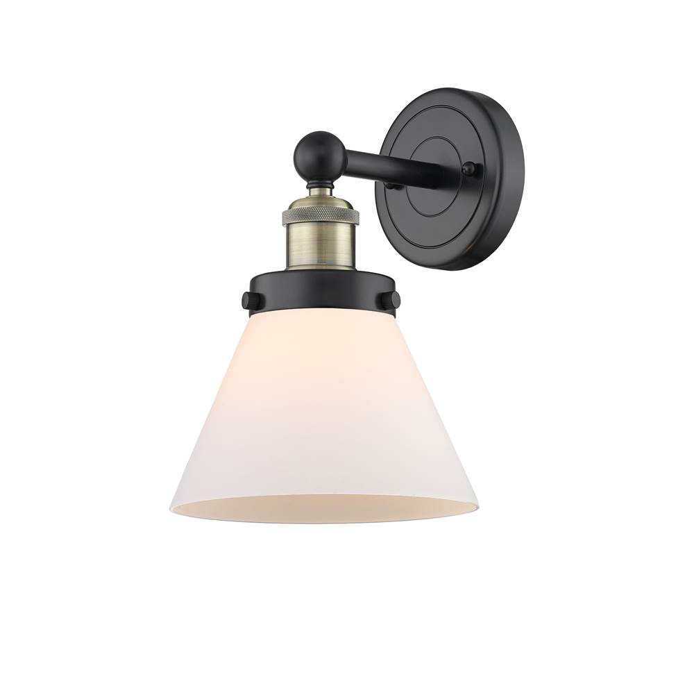 Innovations Cone Black Antique Brass Sconce
