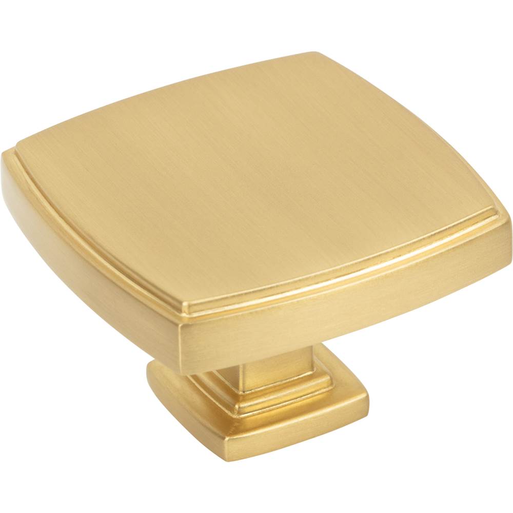 Jeffrey Alexander 1-3/4'' Overall Length Brushed Gold Square Renzo Cabinet Knob