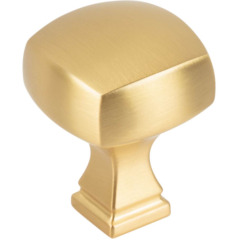 Jeffrey Alexander 1-1/8'' Overall Length Brushed Gold Square Audrey Cabinet Knob