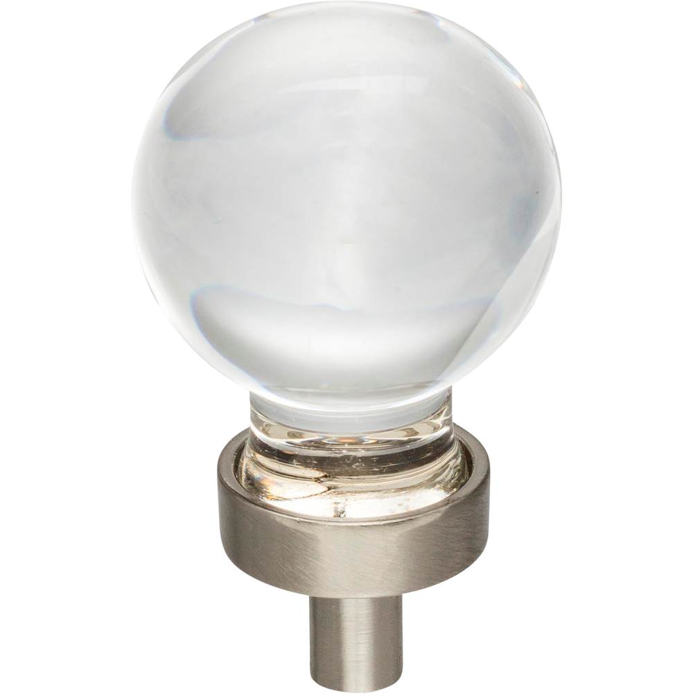 Jeffrey Alexander 1-1/16'' Diameter Satin Nickel Sphere Glass Harlow Cabinet Knob